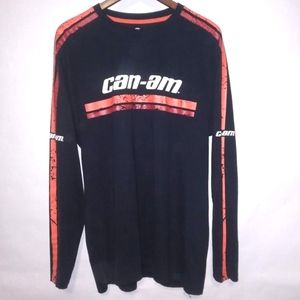 Can-Am BRP long sleeve crew neck spellout t-shirt size large